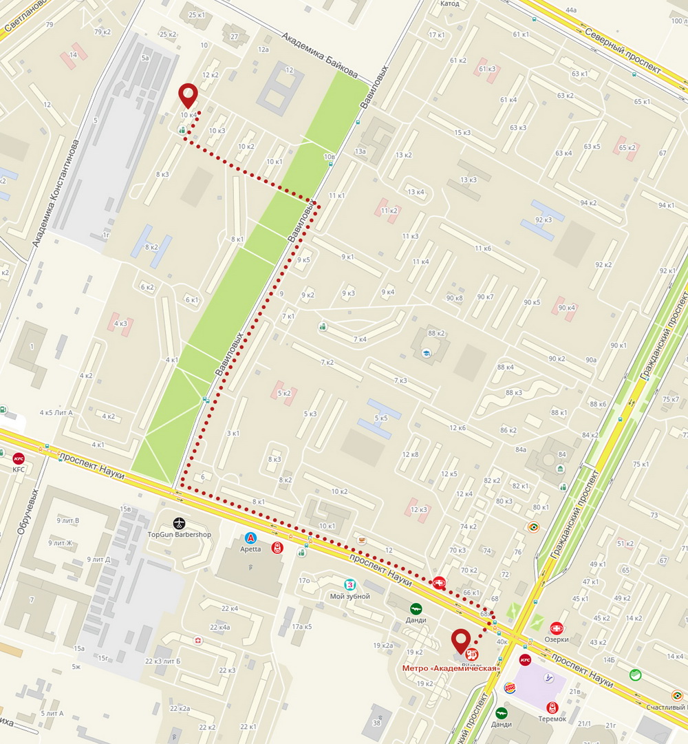 маршрут метро